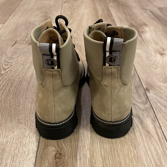 Dr Scholls Hudson Green Combat Boots - Picture 5 of 7